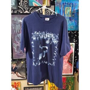 Rare Vintage 1996 Tina Turner Wildest Dreams Tour Double Sided Tee Navy Large